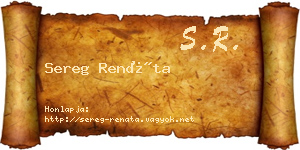 Sereg Renáta névjegykártya